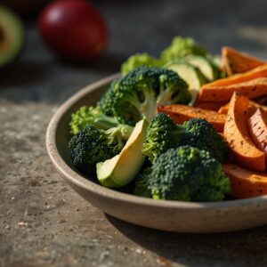 Kolorowe warzywa i owoce gotowe do karmienia BLW