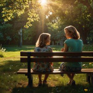 Dziecko zwierza się matce