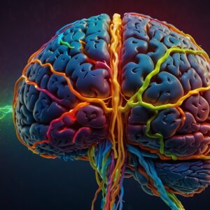 Mózg dziecka z ADHD - schematyczne przedstawienie